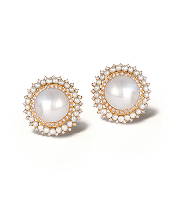 Pearl and Diamond earrings